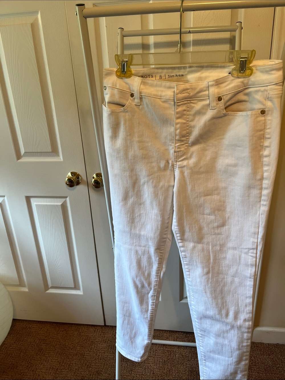 Talbots Slim Ankle White Jeans